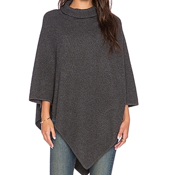 Joie Sweaters - Joie Gray Cashmere/Wool Cowl Neck Poncho